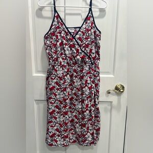 VINEYARD VINES for Target Red White Blue Hibiscus Dress SIZE MEDIUM Pre Loved